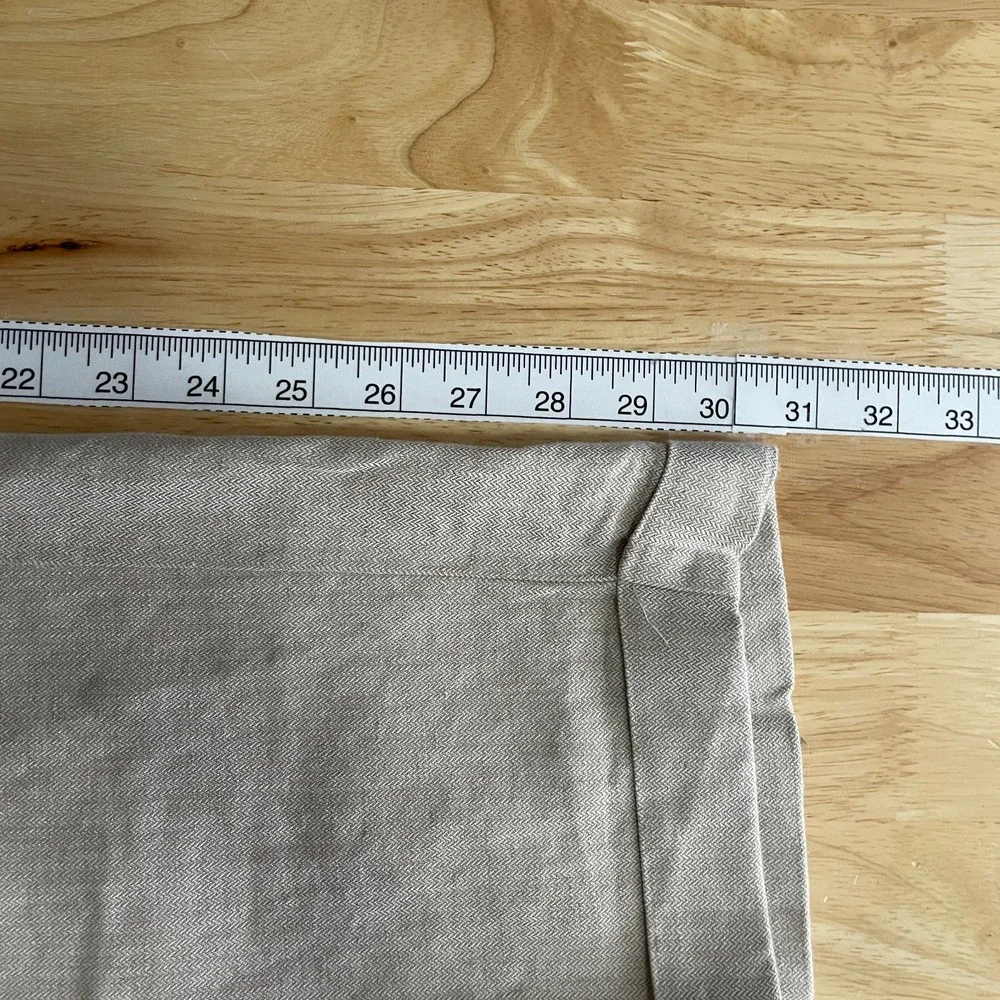 New Daniel Cremieux Linen Blend‎ Pleated Chino Pants Mens 42x30 Beige $79.50